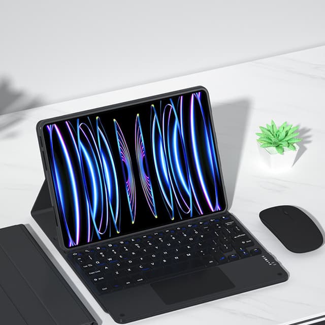 Beskyttende etui med aftageligt Bluetooth-tastatur til iPad Sort iPad 10 10,9 tommer