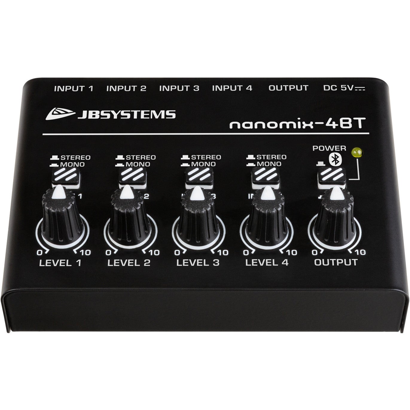 JB systems NANOMIX-4BT ultracompacte mixer met Bluetooth