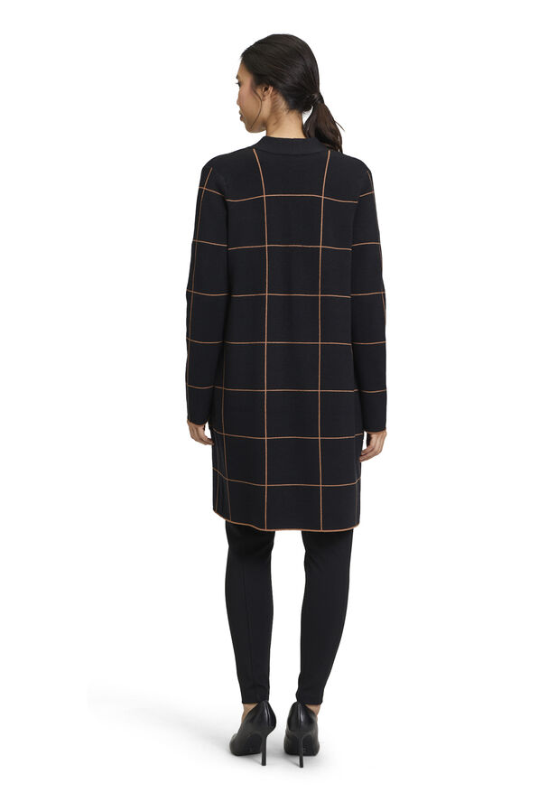 Betty Barclay Strickjacke Lang Patch black/brown