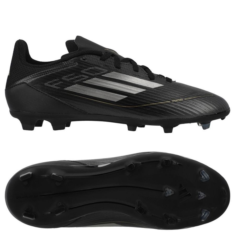 adidas F50 League FG/AG Dark Spark - Noir/Argenté/Doré Enfant