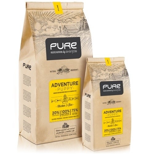 Ração para filhotes Pure Adventure sabor frango e arroz