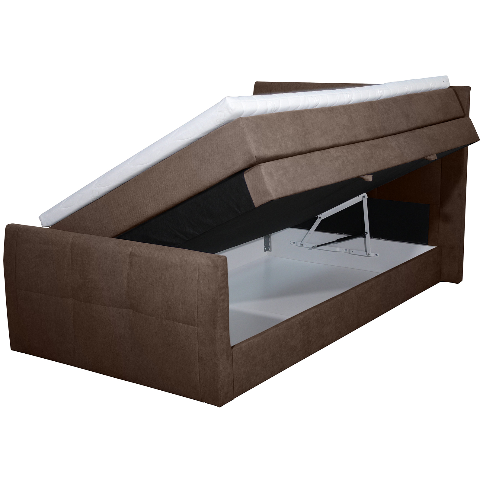 Boxspringbett - braun - H3 - Bettkasten - 120x200 cm