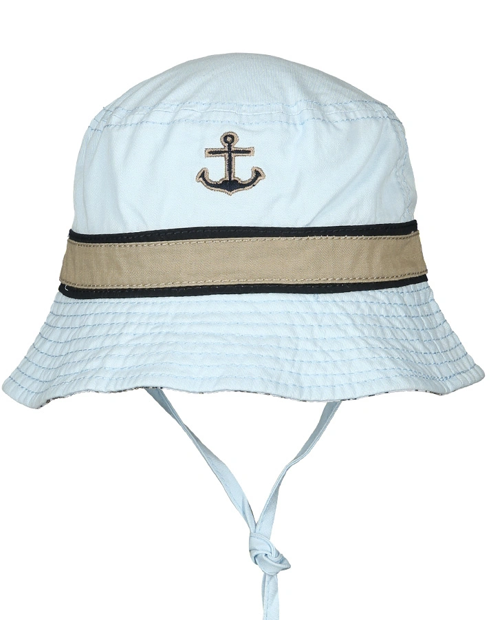 Sommerhut ANKids zum Binden in hellblau/beige