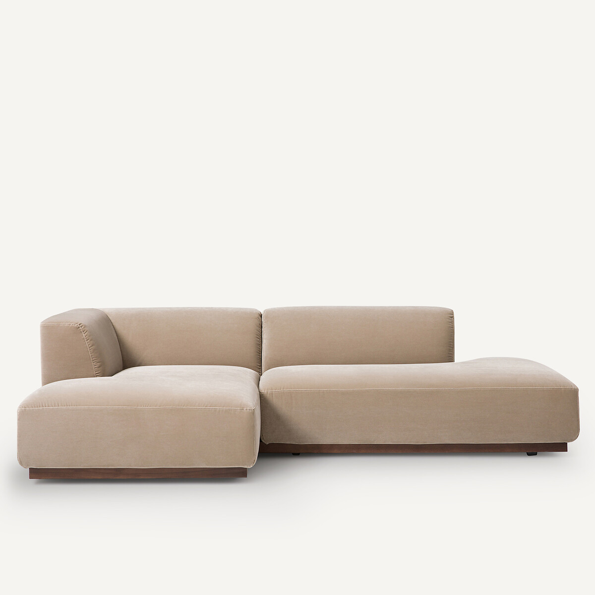 AM.PM<br>Sofá de canto esquerdo XL em veludo, Jacopo