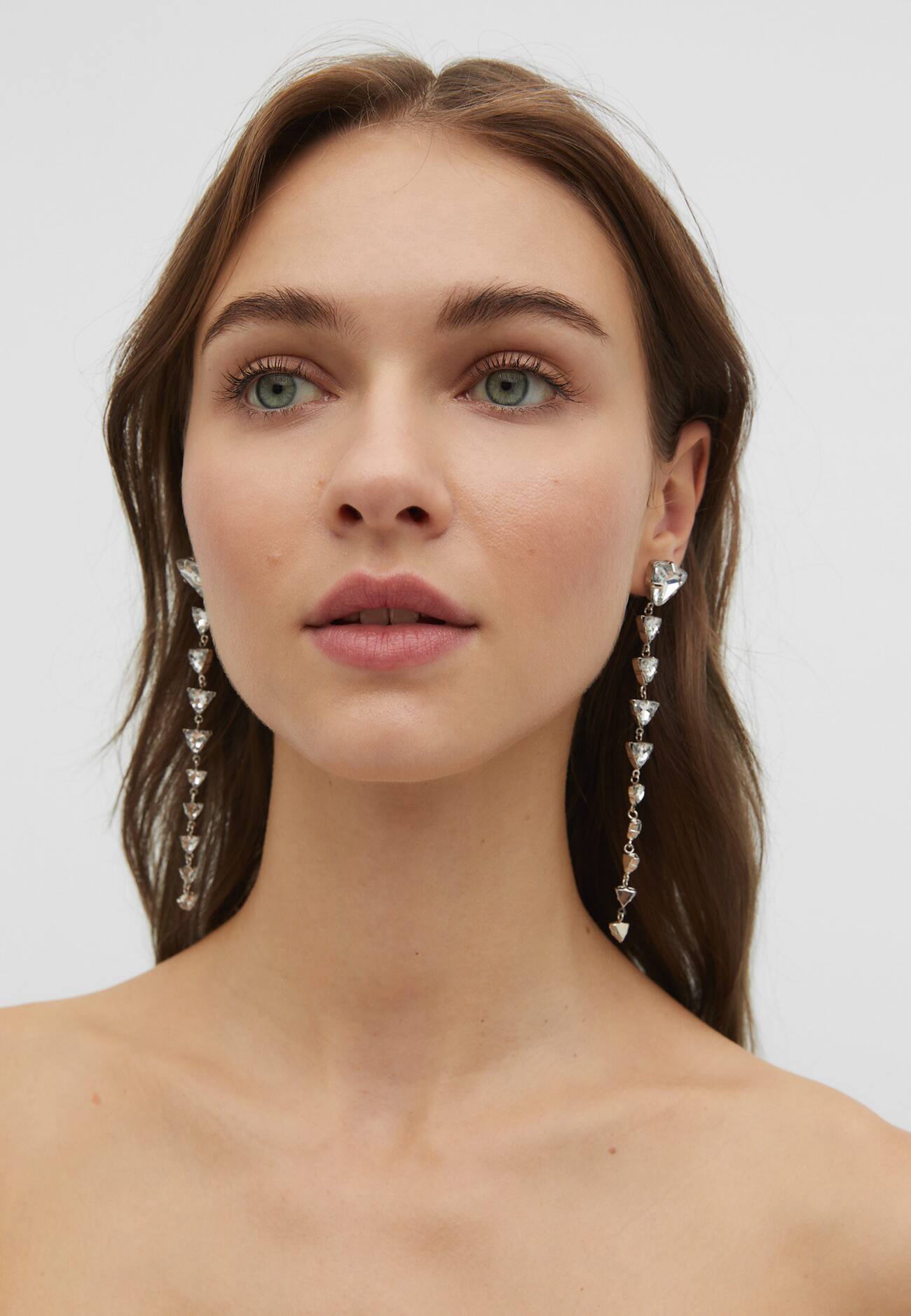 Brincos de strass ombré