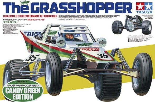 Tamiya - Rc The Grasshopper Candy Green Edition Fjernstyret Bil Byggesæt - 1:10 - 47348