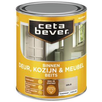 CetaBever Deur, Kozijn & Meubelbeits zijdeglans transparant grijs 750 ml