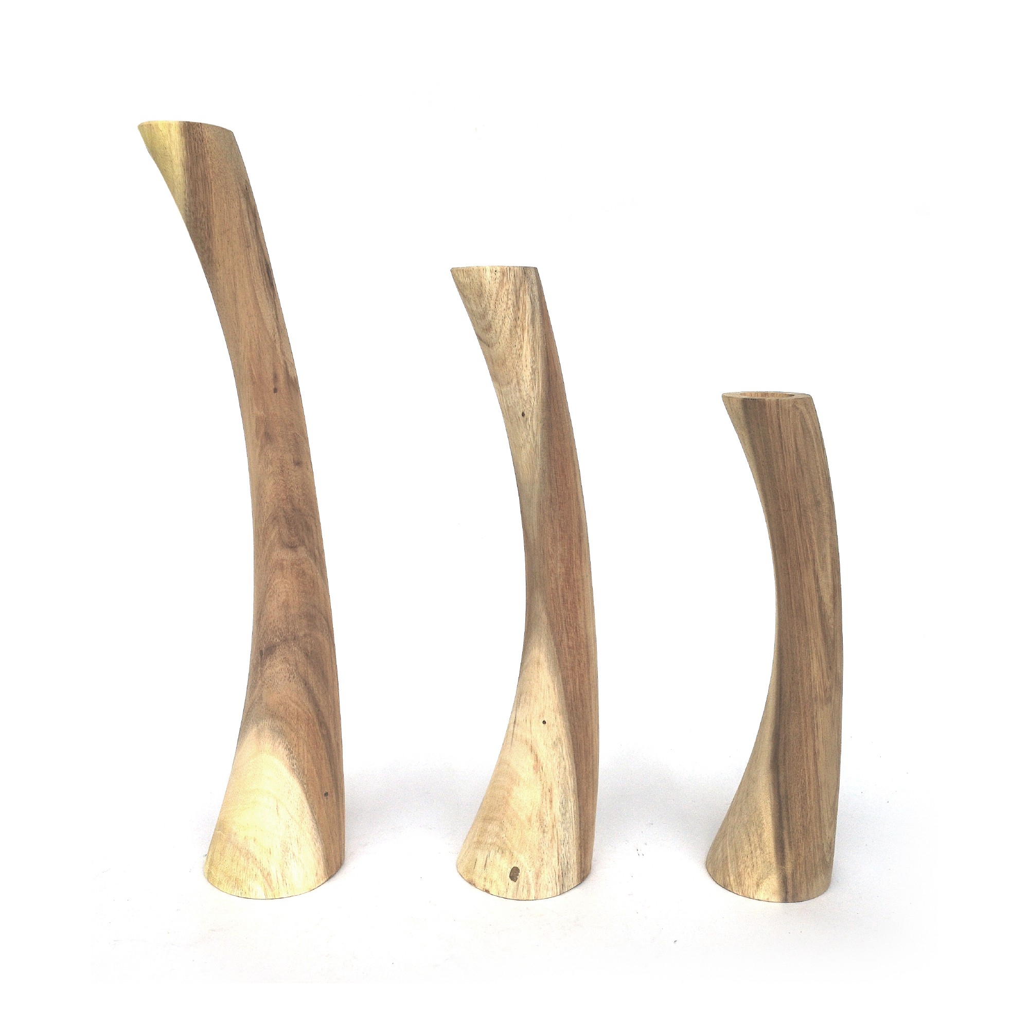 Teelichthalter 'Lilin' M, natur, Ø 10 - 12 cm, H 50 cm von fischer's lagerhaus