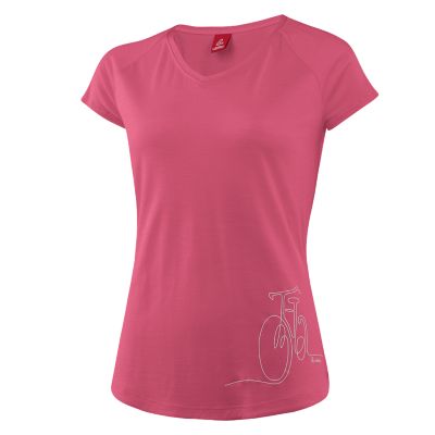 LöfflerPRINTSHIRT BICYCLE MERINO-TENCEL - pink