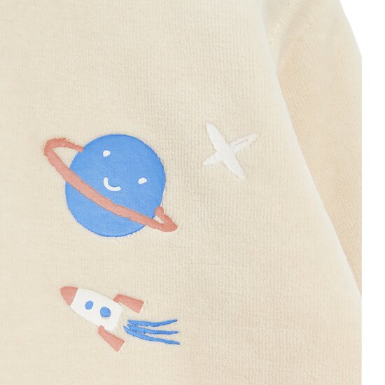 Mr Constellation Sweat en velours   Beige Venus        de               P'tit bisou