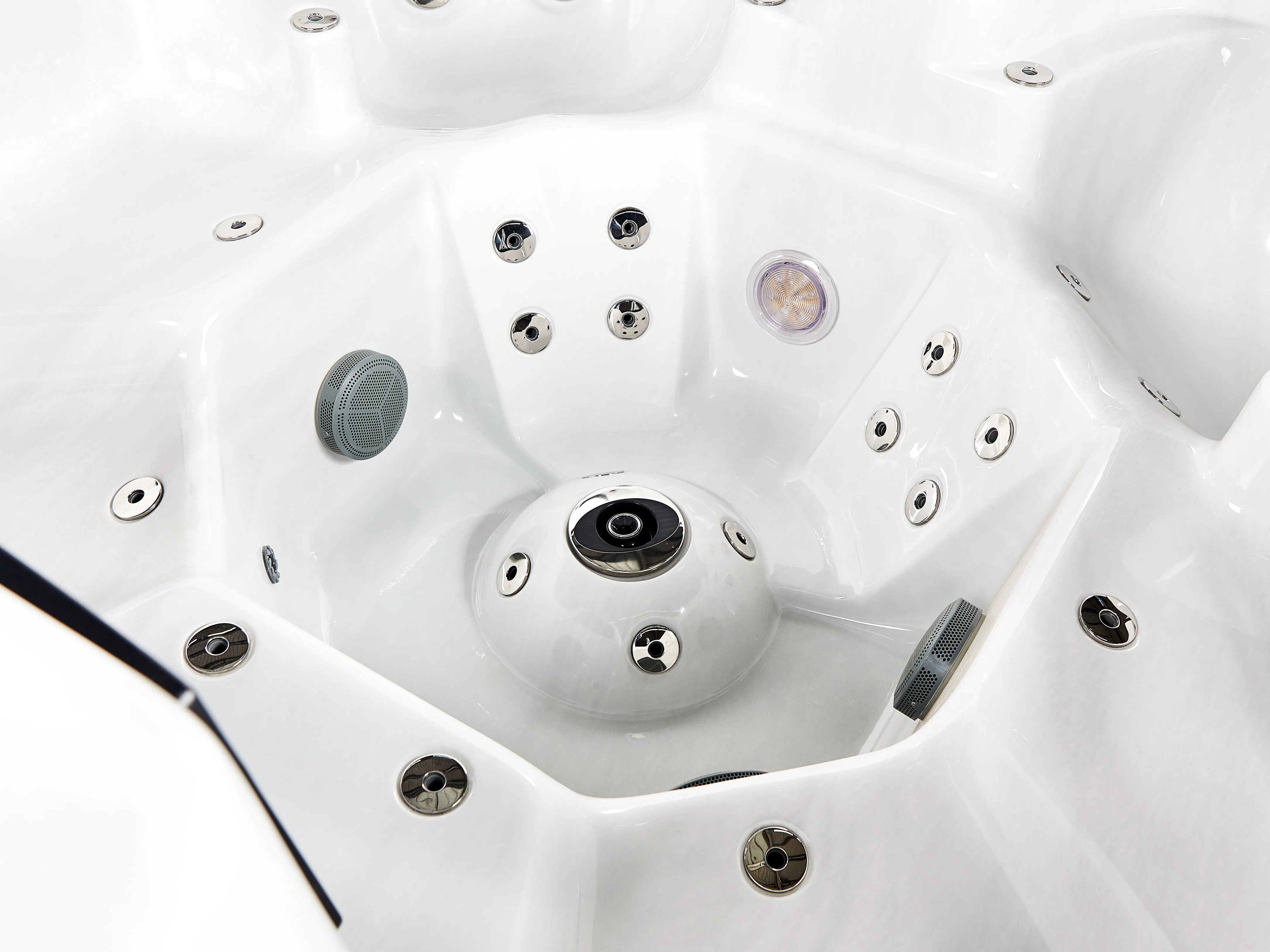 Buiten hottub met LED VILLARRICA Wit