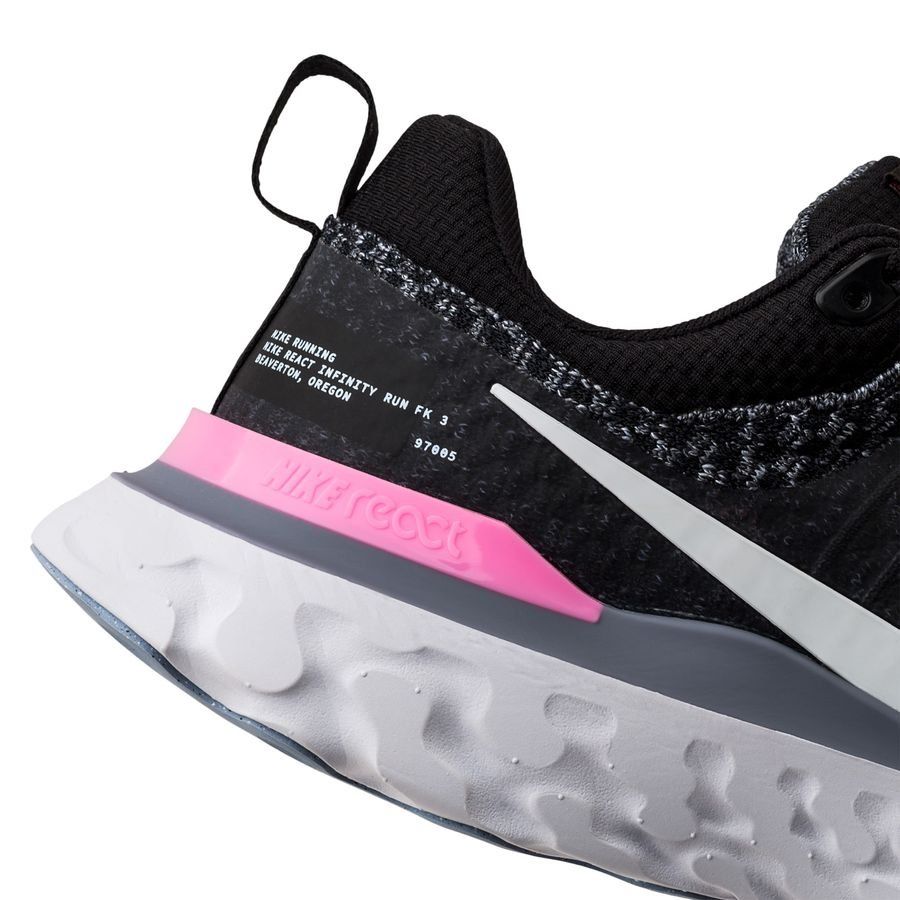Nike Chaussures de Running React Infinity Run FK 3 - Noir/Gris/Rose