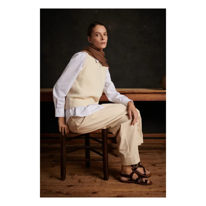 Soeur Pull Sans Manches Namaste | Ecru