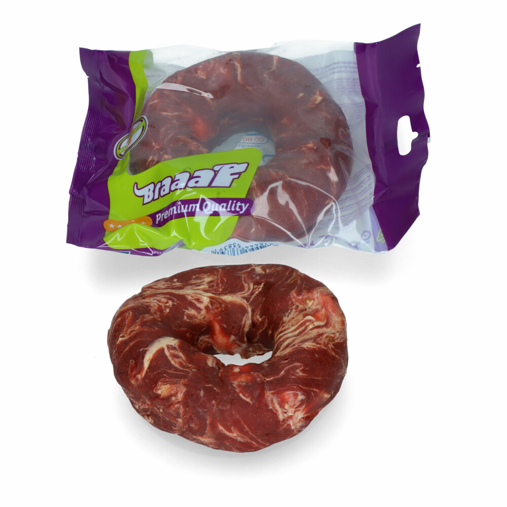 Braaaf Donut 10-12 cm Vlees - Vis120 gr