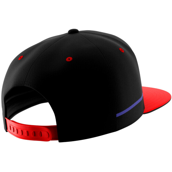 Ixon - Casquette Flat Aprilia 23 Noir / Rouge fluo