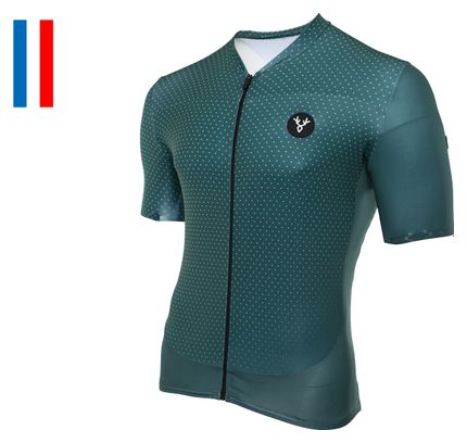 Maillot Manches Courtes LeBram Portillon Vert Coupe Ajustée