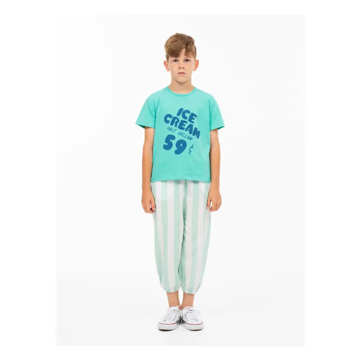 Wander & Wonder T-Shirt Ice Cream Coton Bio | Bleu turquoise
