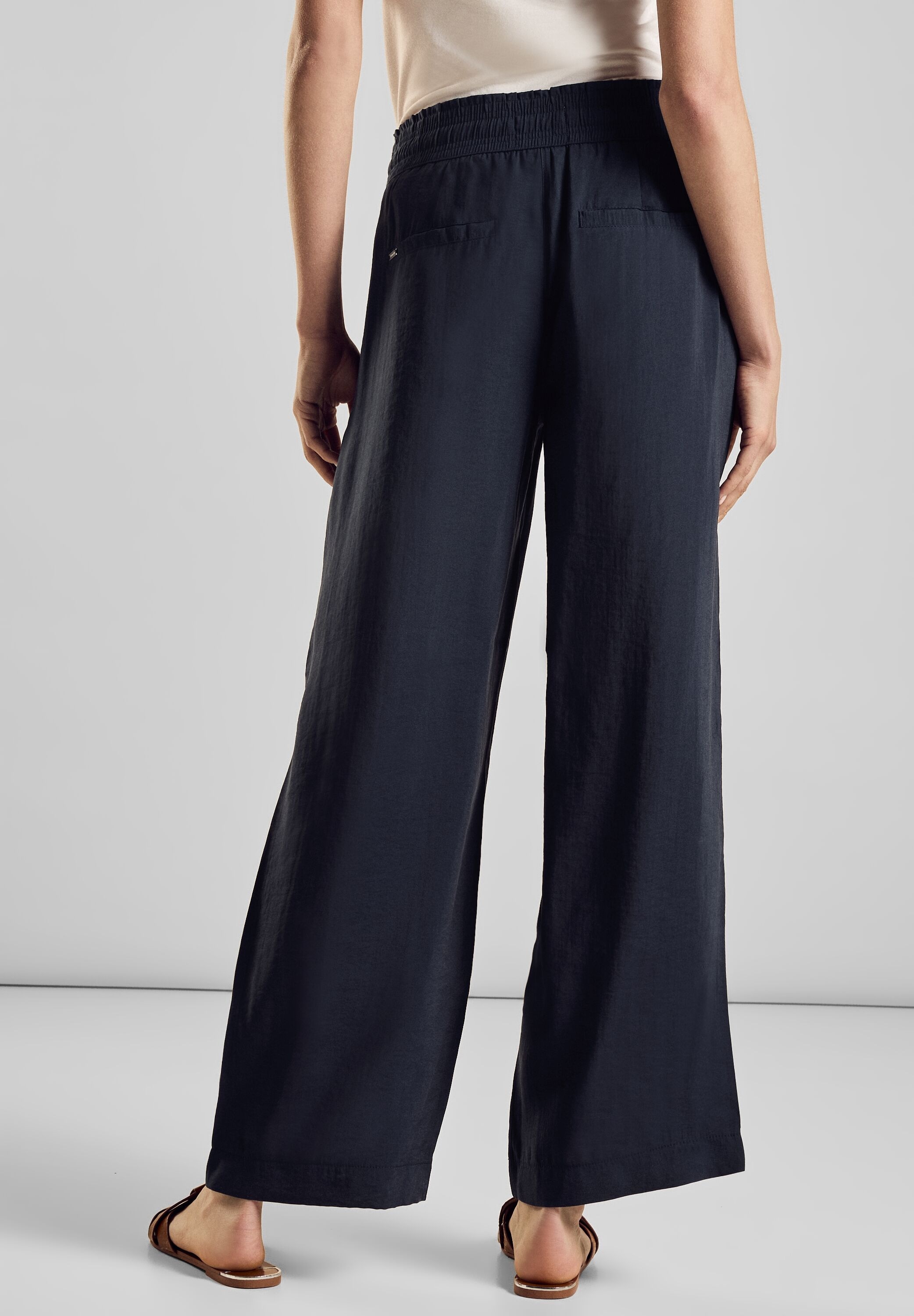 STREET ONE Stoffhose  Sommerhose mit Kordelzug
