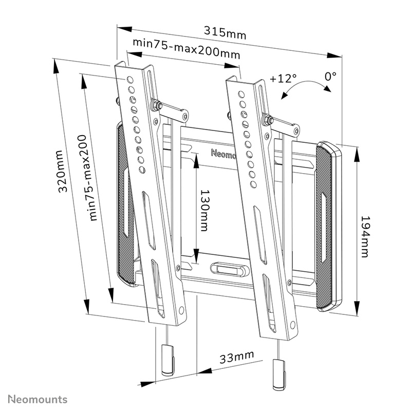 Neomounts kantelbare wandsteun 24-55