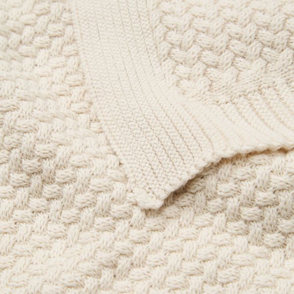 Cam Cam Copenhagen Harper Gebreide Baby Deken - Off White