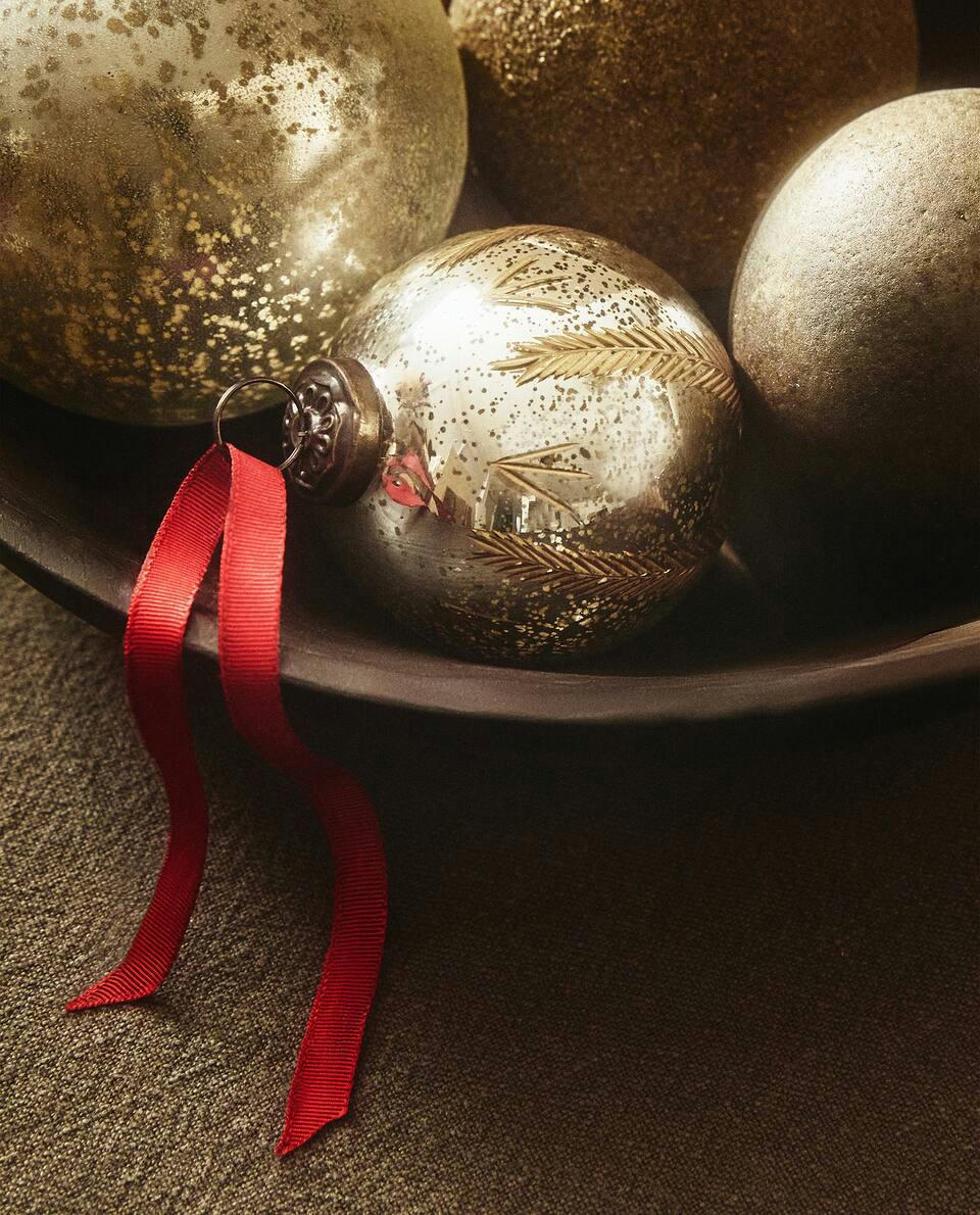 Enfeite de Natal de Vidro Brilhante