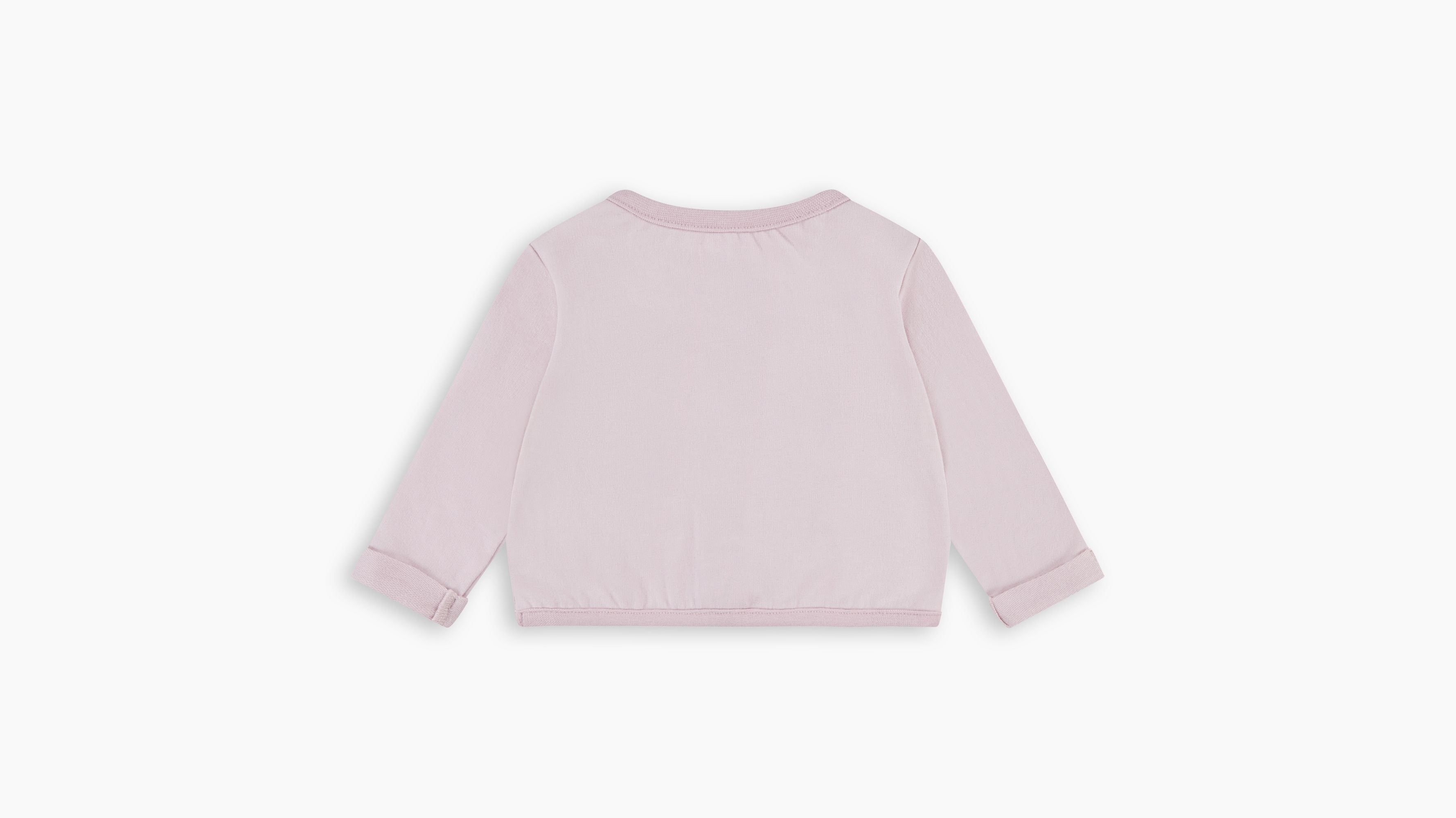 French Terry Cardigan - Chalk Pink - Rose