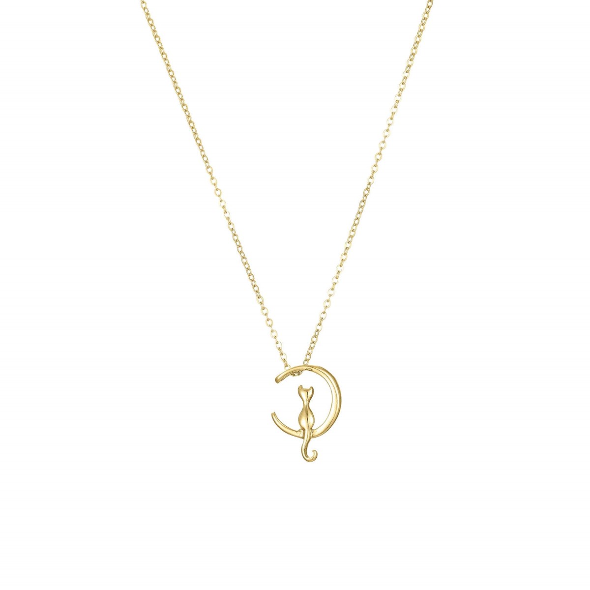 Collier Miaou acier doré or