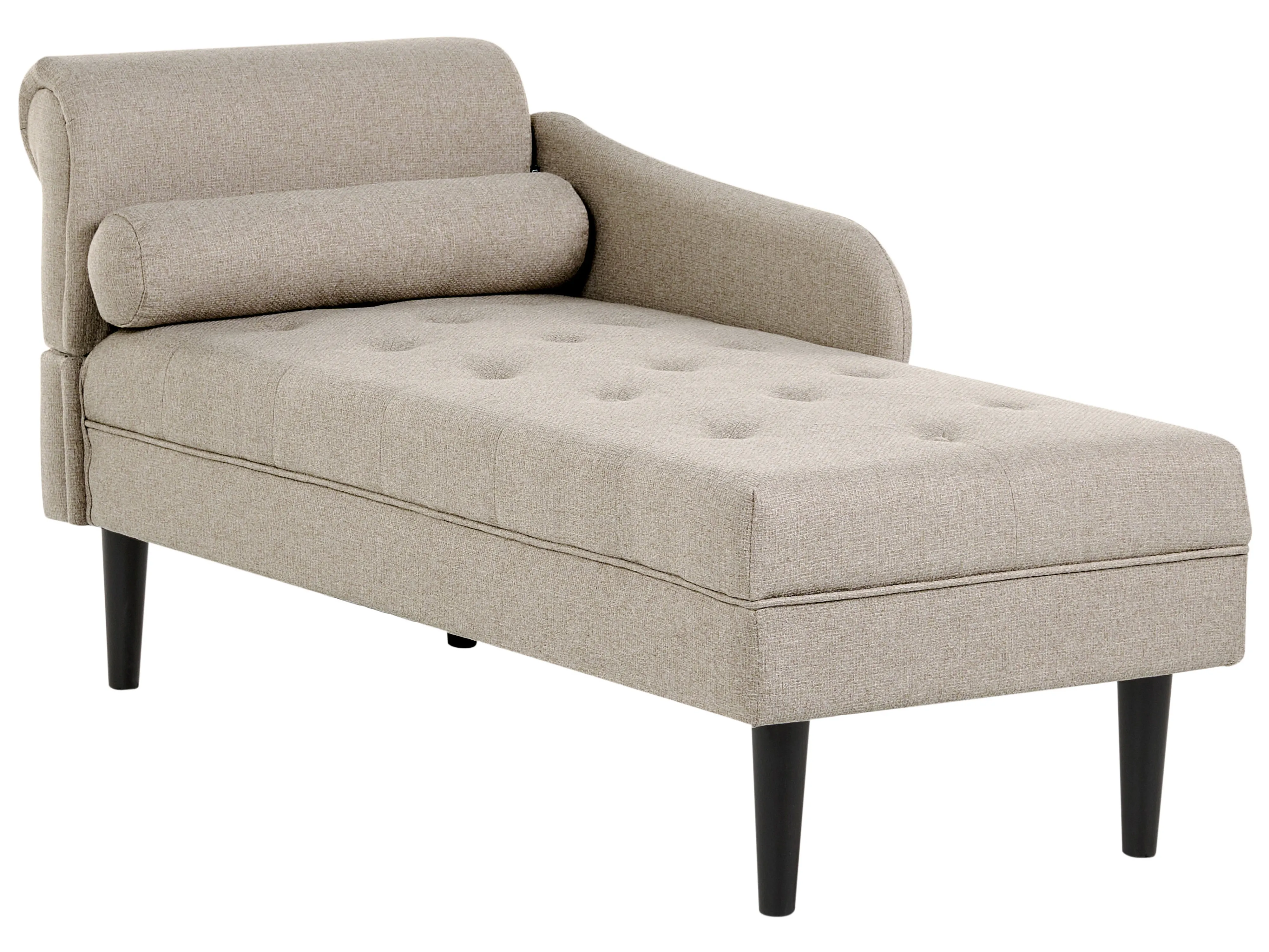 Linkszijdige chaise longue YVOIRE Stof Beige