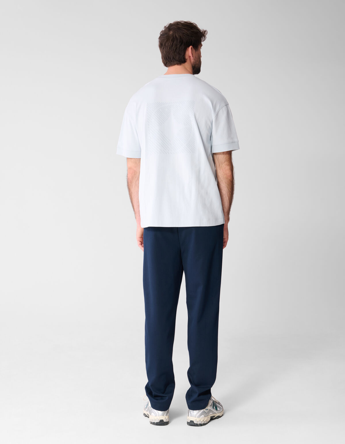 Cuffed Logo T-shirt Lichtblauw