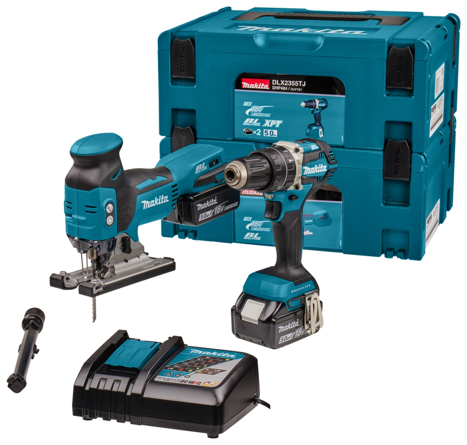 Makita DLX2355TJ LXT 18 V Li-ion accu combiset (2x 5,0Ah accu) in Mbox