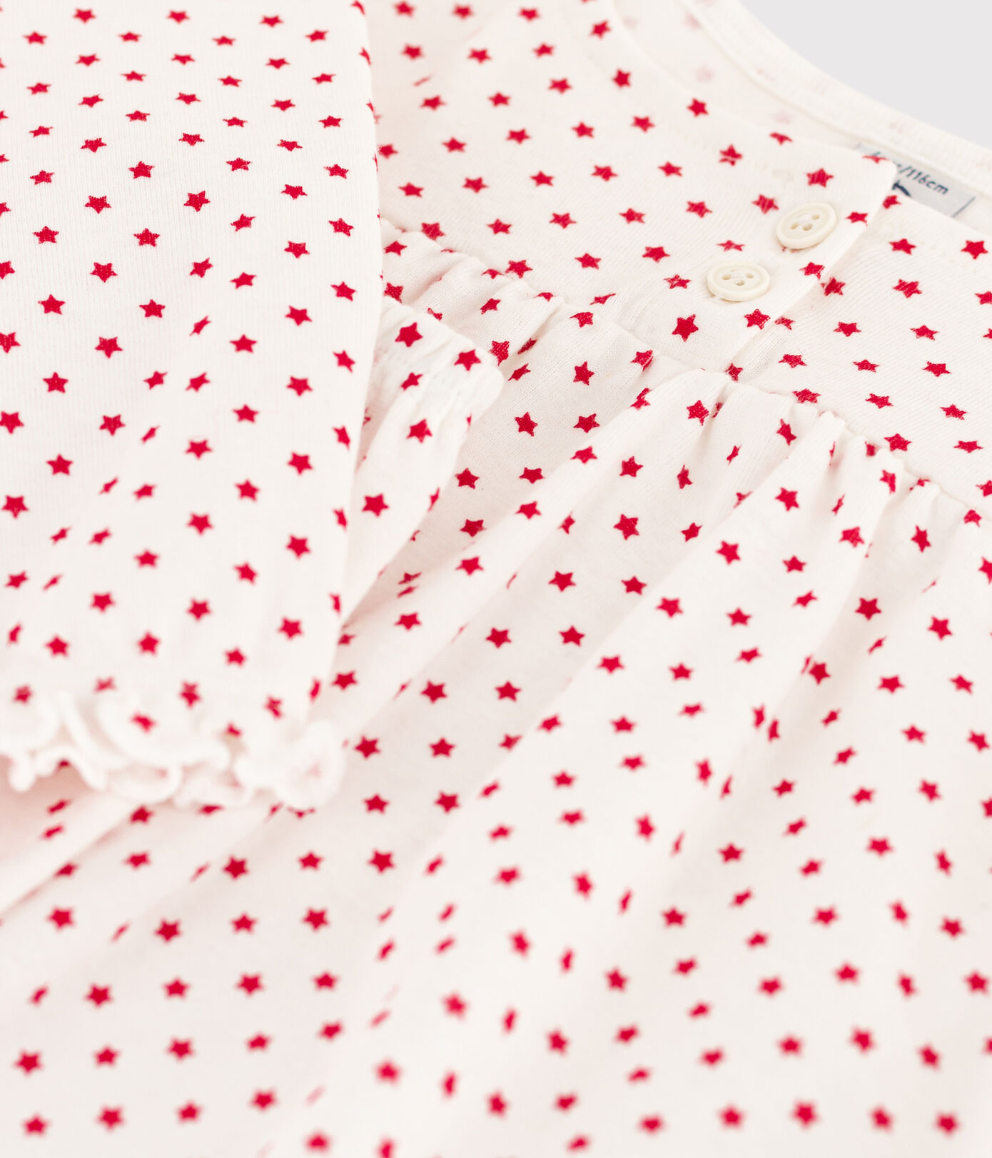 Pyjama étoile petite fille à l'imprimé en coton