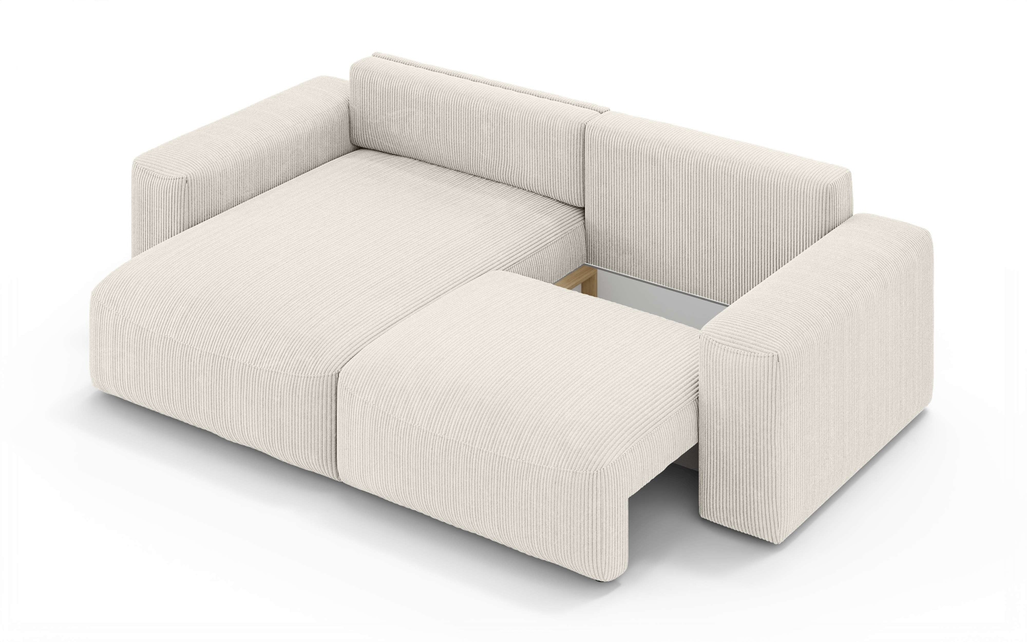 GOODproduct Ecksofa »MATTS Schlafsofa mit Bettkasten, Masse B/T/H: 265/159/89 cm« L-Form mit Recamiere rechts oder links, hoher Sitzkomfort