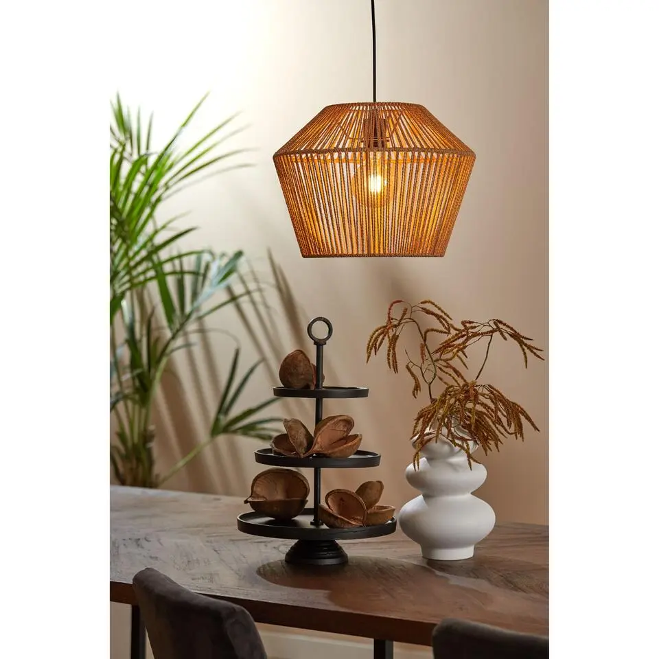 Hanglamp Caspian - Bruin/Zwart - Ø40cm