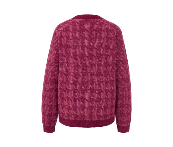 Grobstrick-Cardigan mit Hahnentritt-Jacquard