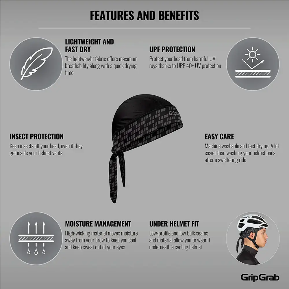 GripGrab Bandana Zwart/Zwart