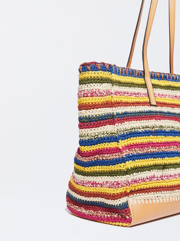 Sacola de compras de crochê - Azul