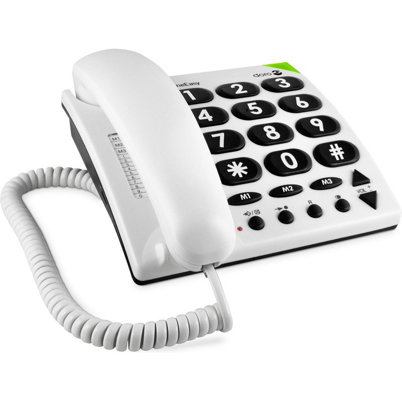 Doro téléphone filaire PhoneEasy 311C Blanc