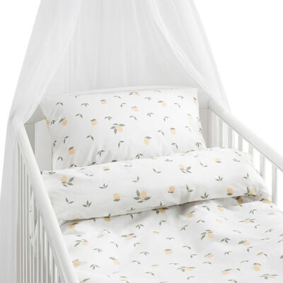 Borganäs Sengesett Sprinkelseng Lemons 100x130, Gul