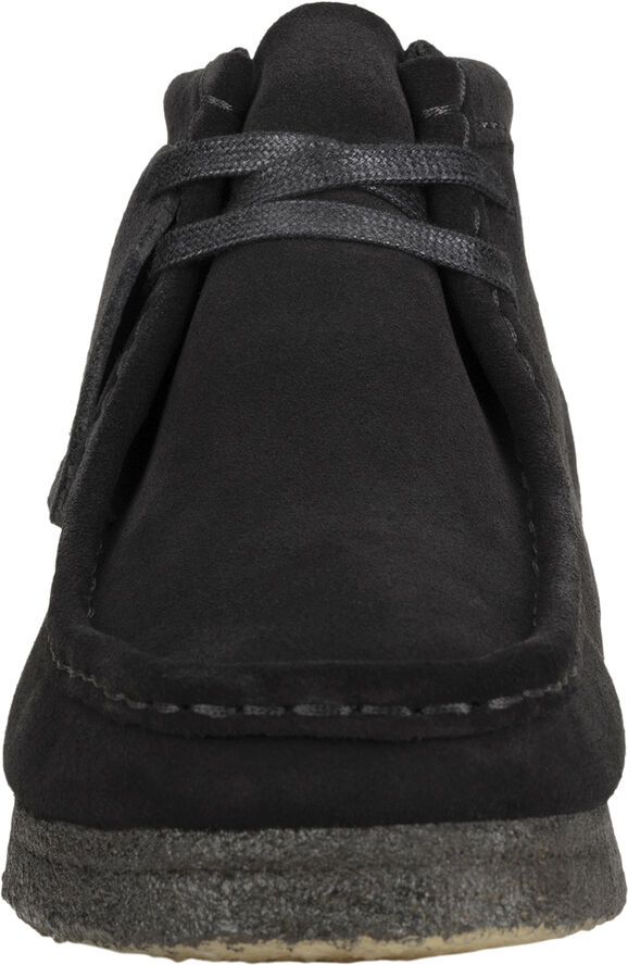 Clarks Originals Wallabee Boot. Black Sde, D, 4 Black suede
