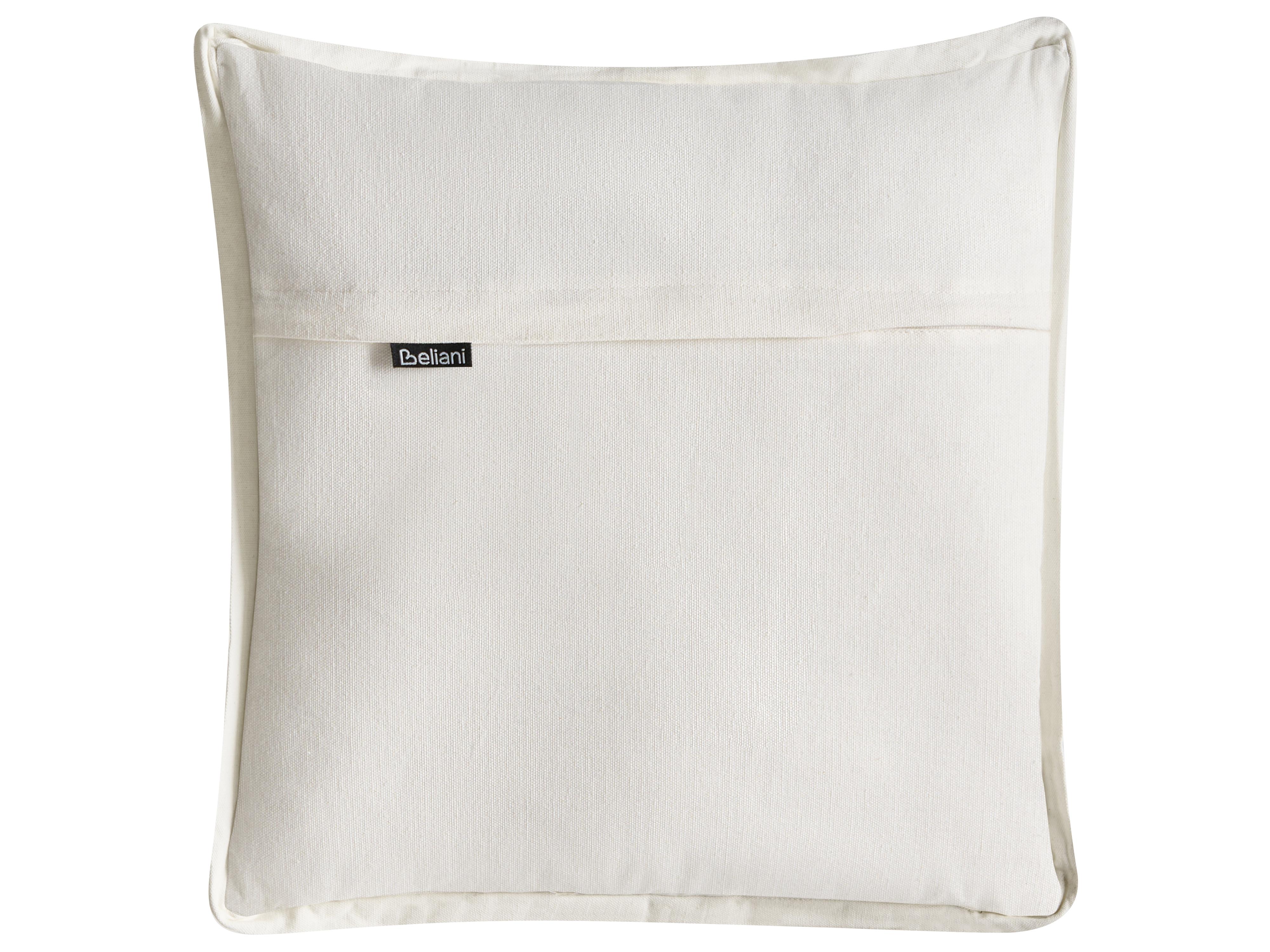 Set van 2 sierkussens FERNA Katoen 45 x 45 cm Wit/beige bloempatroon