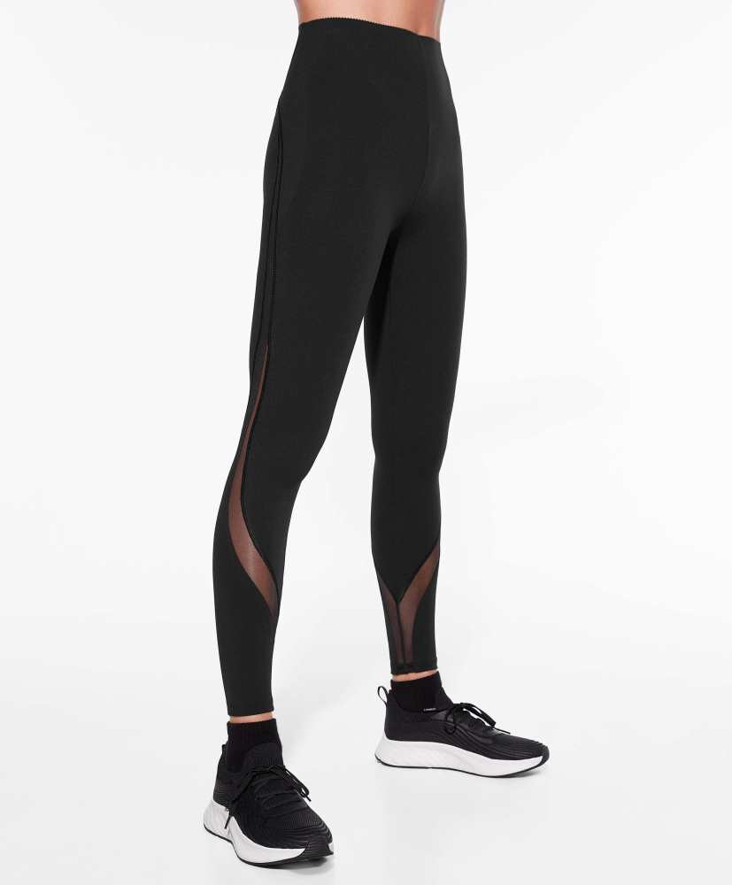 Leggings de compressão em malha nos tornozelos com altura de 65 cm