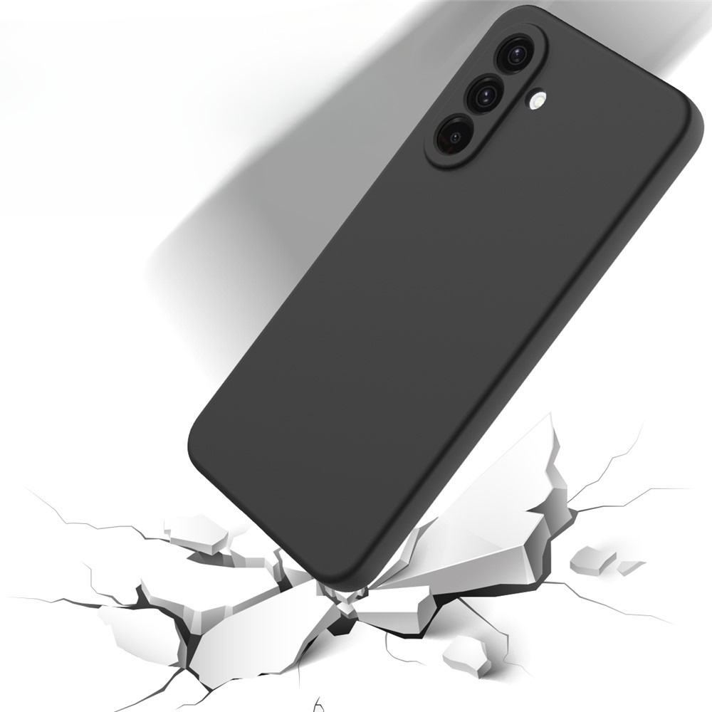 Samsung Galaxy A17 Silikon Case Hülle mit Kameraschutz   Handschlaufe - Schwarz