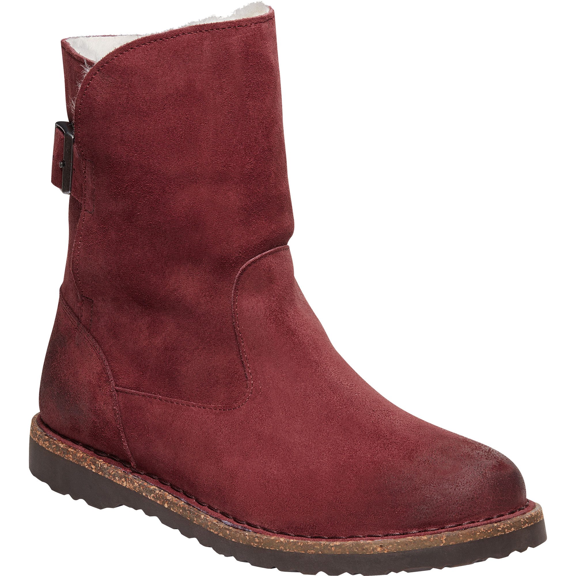 Birkenstock Uppsala Shearling Suede Leather Winterschuhe Damen zinfandel