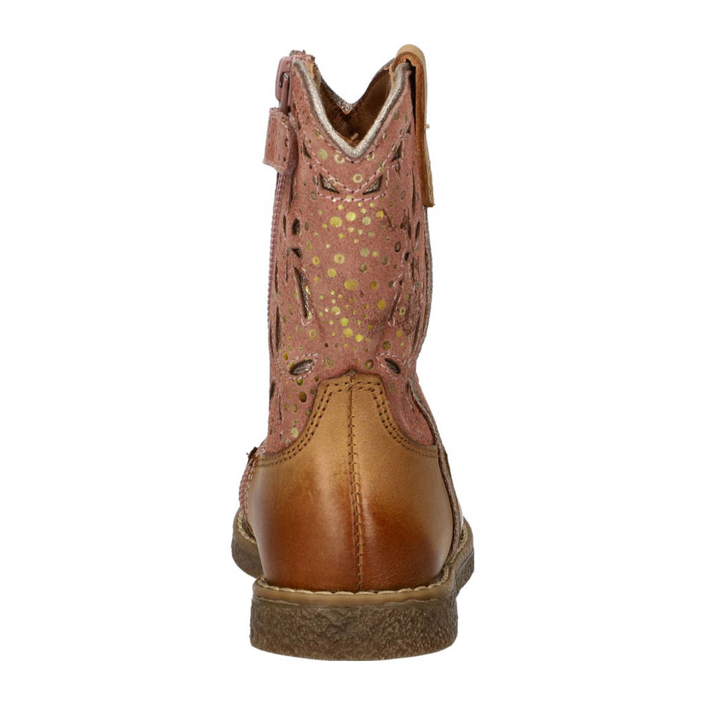 Nelson Kids leren cowboylaarzen cognac