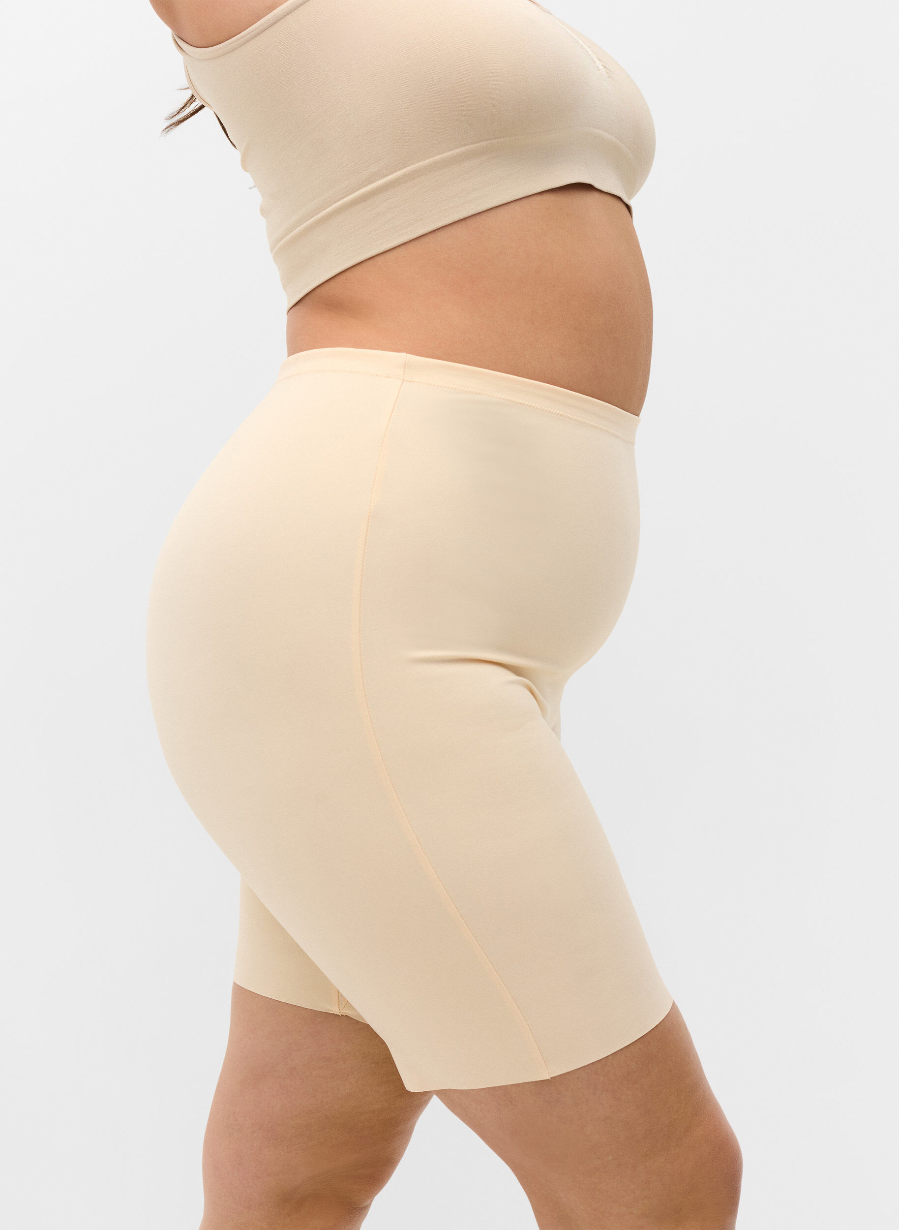 Light shapewear shorts med høj talje
