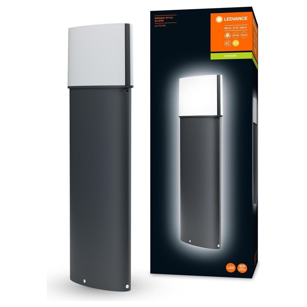 Endura LED-padverlichting in donkergrijs en wit, 12,5W, 890lm, IP44, 500mm