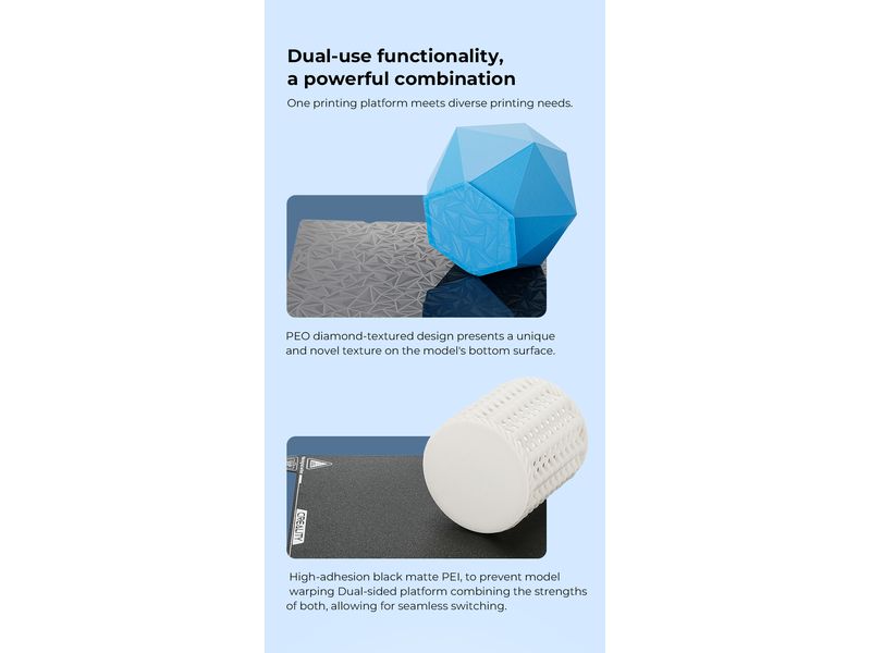 Creality Druckplattform PEO   PEI, 235 x 235 mm Doppelseitige Druckplatte für FDM-Drucker