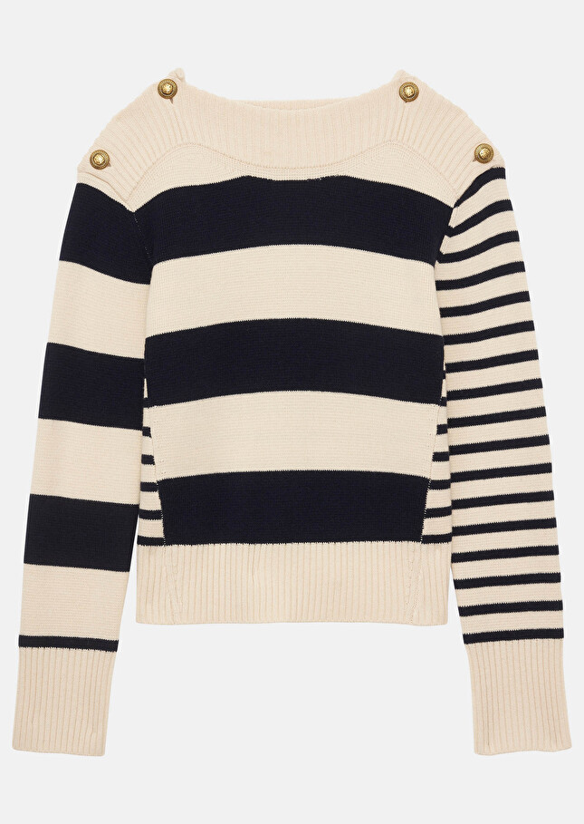 Pull Poetessebleu nuit en laine