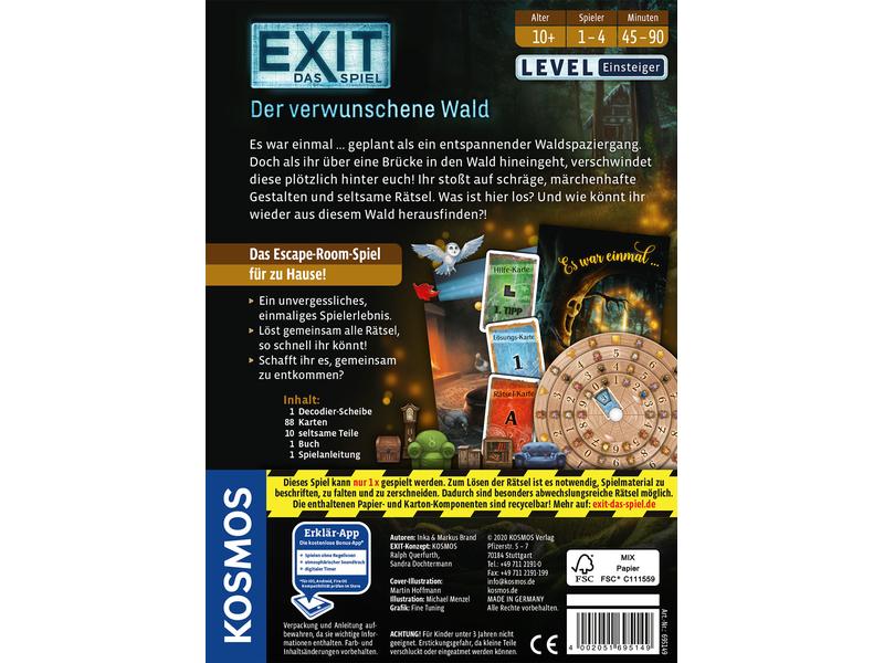 Kosmos Kennerspiel EXIT: Der verwunschene Wald Einmaliges Event-Spiel