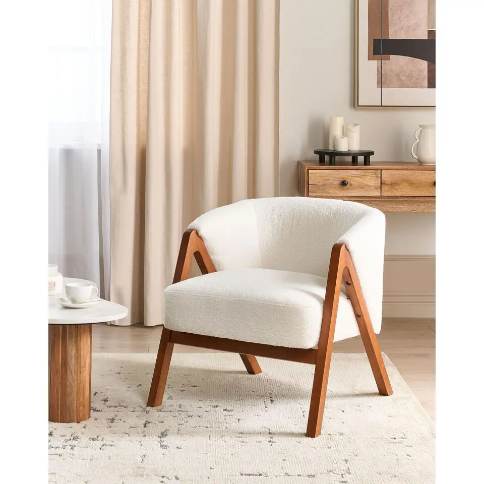 SKEI - Fauteuil - Wit - Bouclé